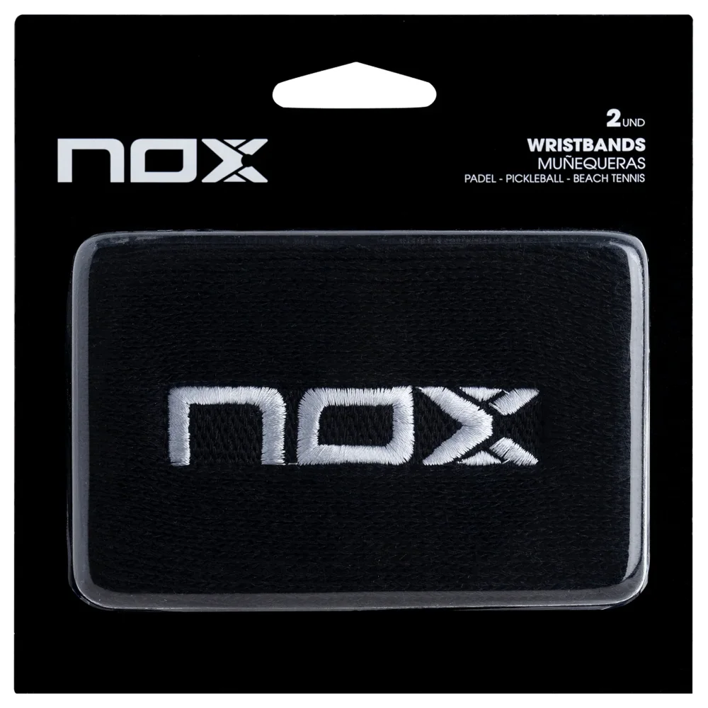 Nox muñequeras deportivas Negro Blanco – Protección cómoda para las muñecas en pádel - imagen 1