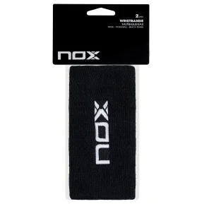 Nox muñequeras deportivas Negro Blanco Long