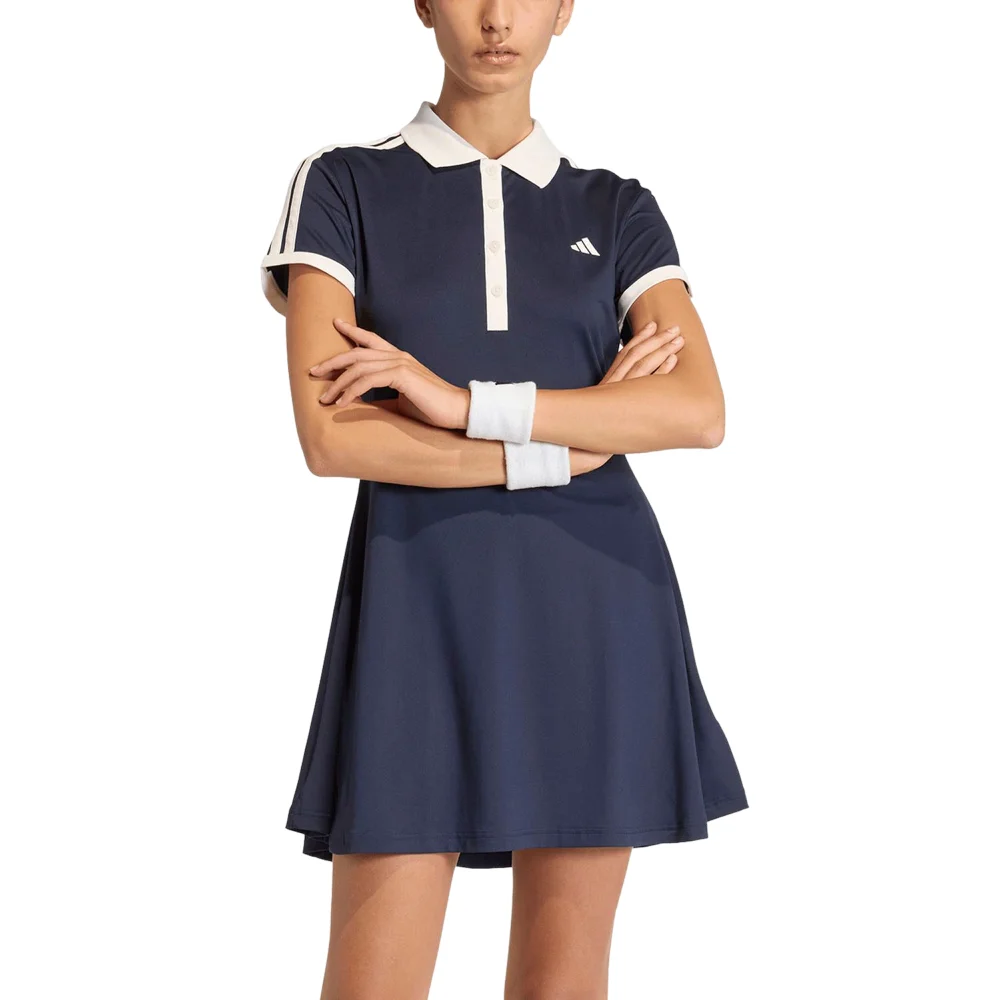 Vestido de tenis para mujer Adidas Heritage Legend Ink – vestido polo retro de rendimiento en malla - imagen 1