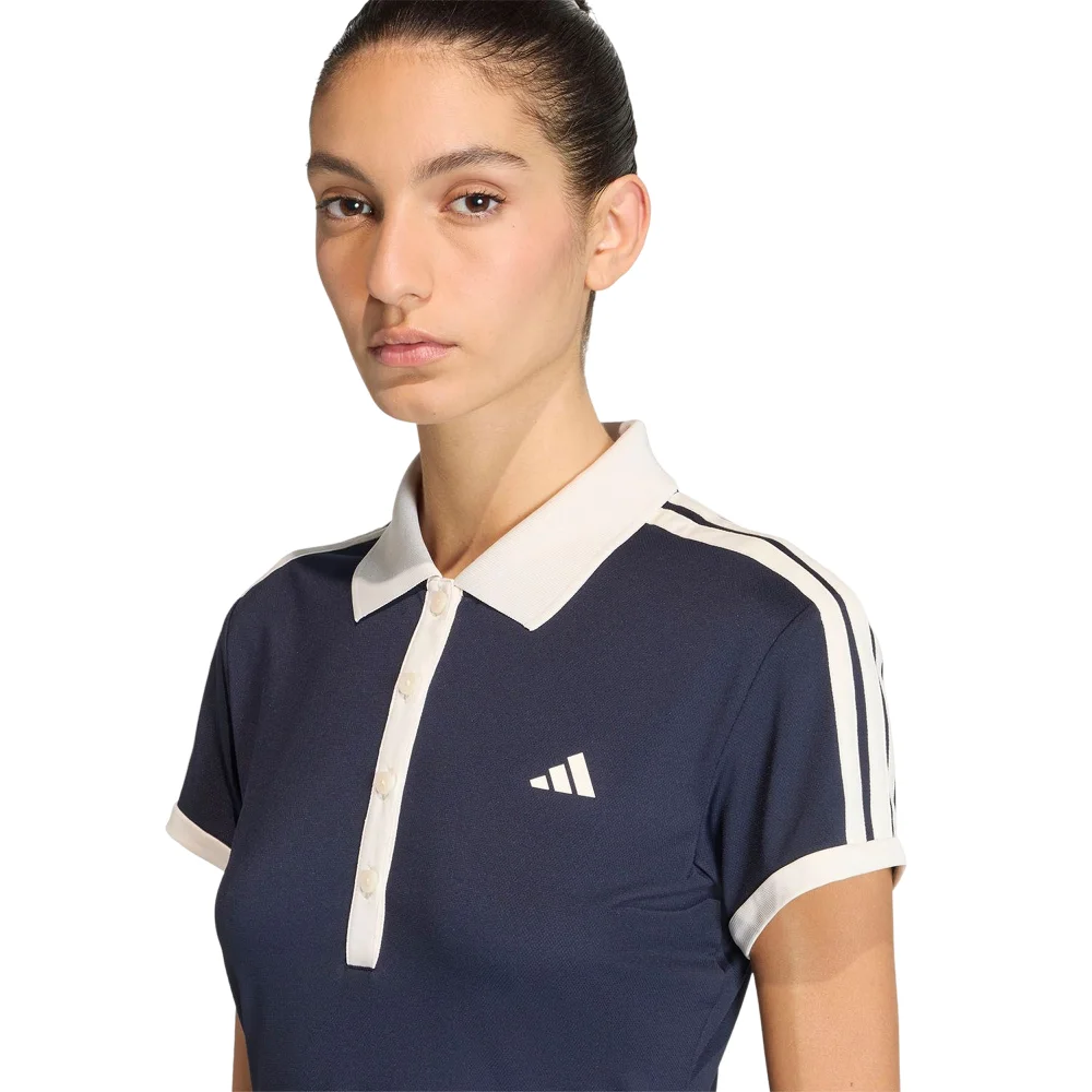 Vestido de tenis para mujer Adidas Heritage Legend Ink – vestido polo retro de rendimiento en malla - imagen 3