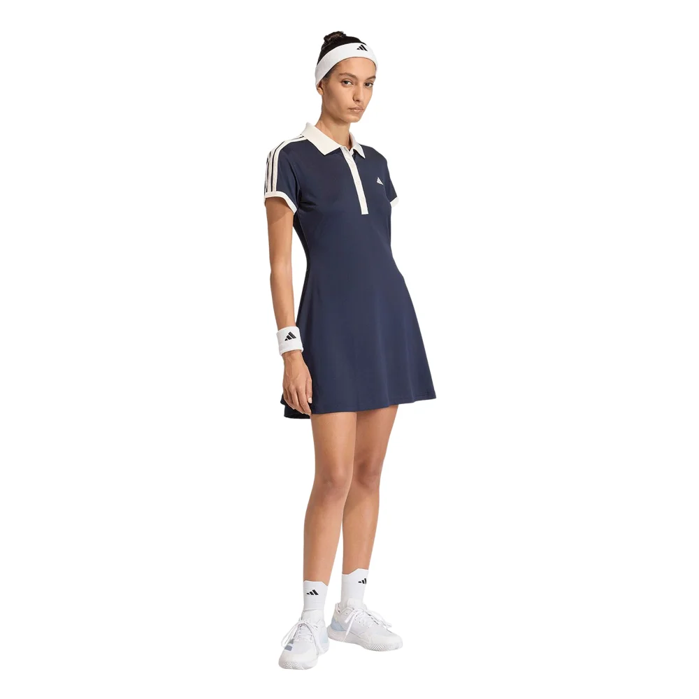 Vestido de tenis para mujer Adidas Heritage Legend Ink – vestido polo retro de rendimiento en malla - imagen 5