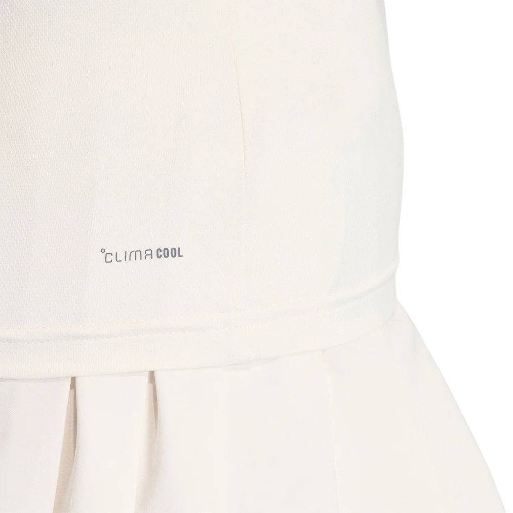 Polo Heritage de mujer de Adidas Chalk Tiza – camiseta de tenis vintage Climacool - imagen 3