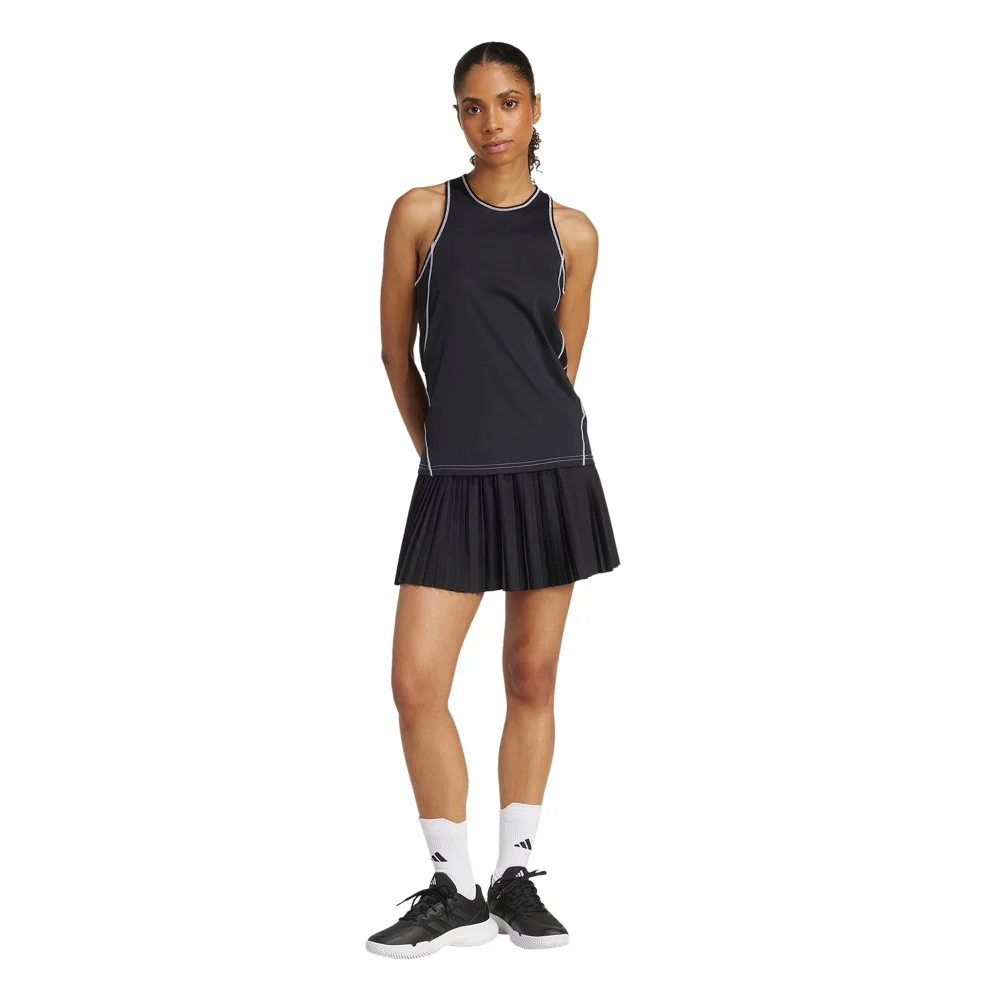 Falda adidas Club Pleated Negra – Falda elegante para mujer de tenis y pádel - imagen 4