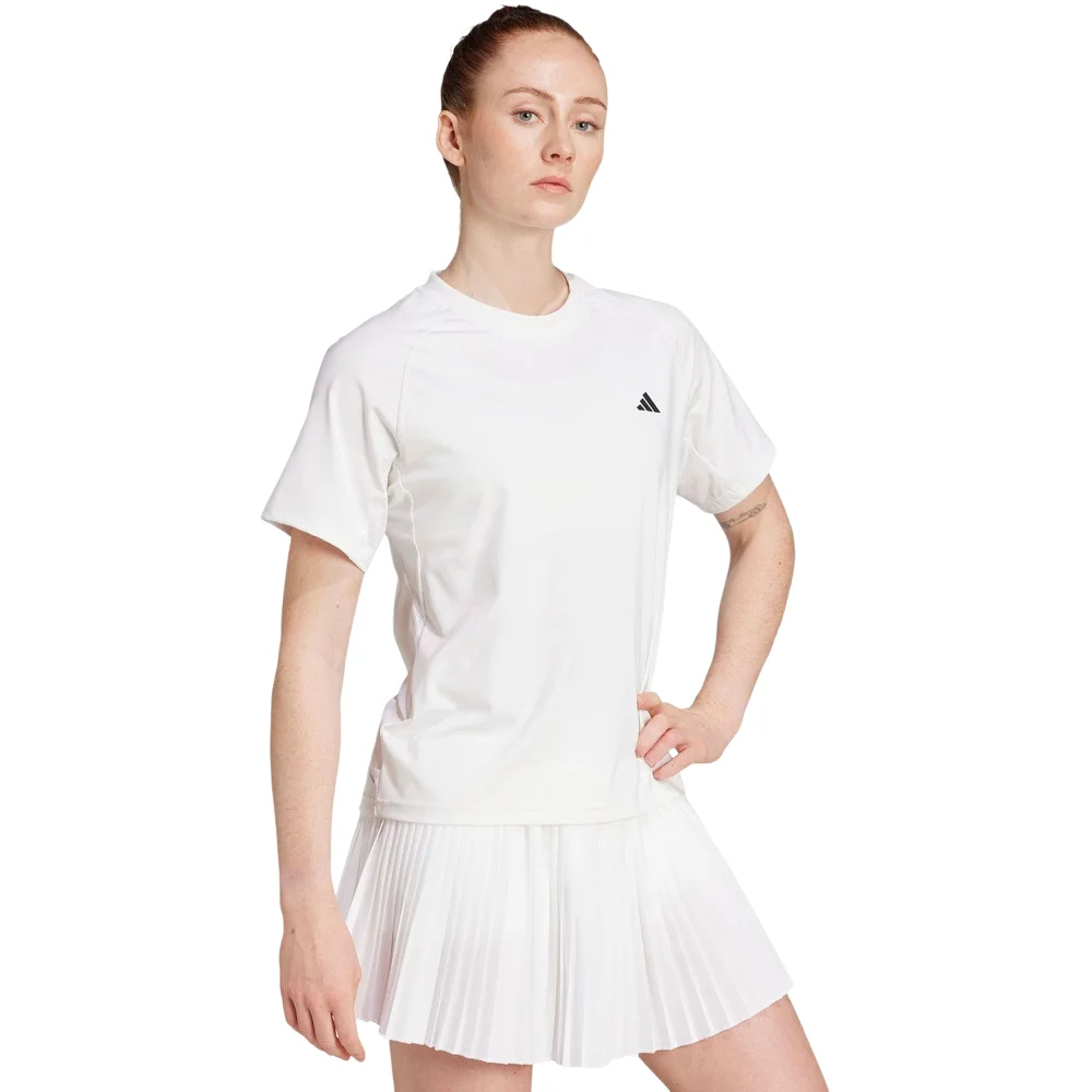 Camiseta mujer adidas W Club Blanca – Camiseta minimalista y transpirable para deportes de raqueta - imagen 4