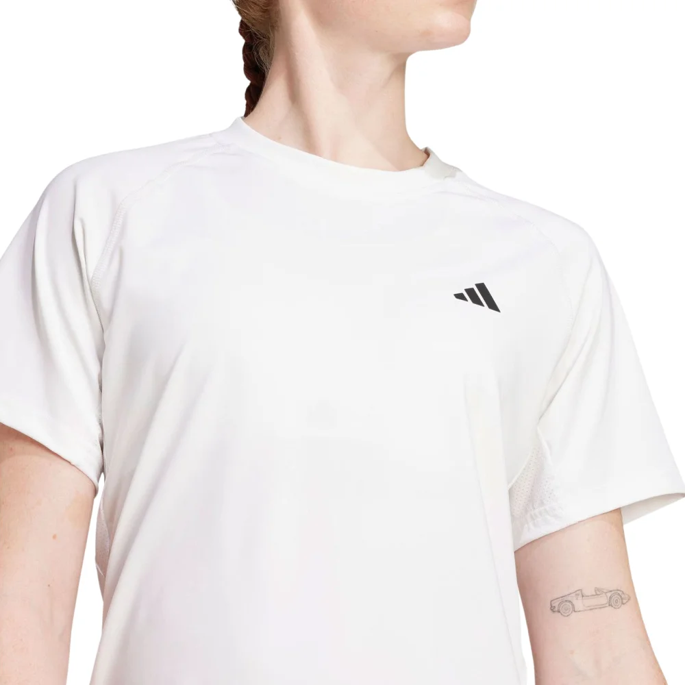 Camiseta mujer adidas W Club Blanca – Camiseta minimalista y transpirable para deportes de raqueta - imagen 5
