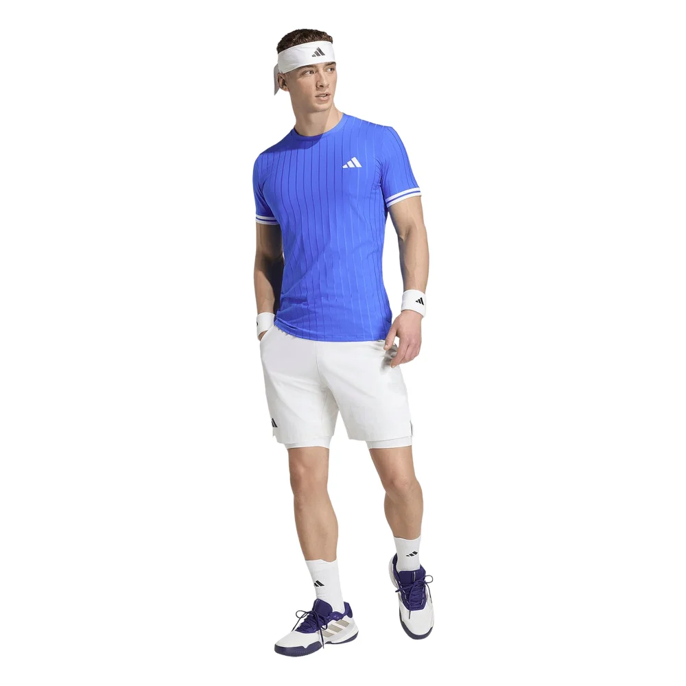 Adidas FLFT PRO Camiseta de hombre Glory Blue – Camiseta de rendimiento FreeLift para tenis - imagen 3