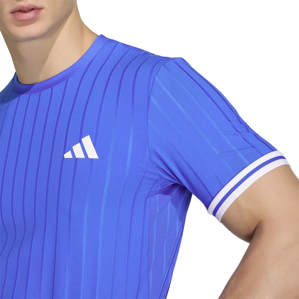 Adidas FLFT PRO Camiseta de hombre Glory Blue – Camiseta de rendimiento FreeLift para tenis - imagen 5