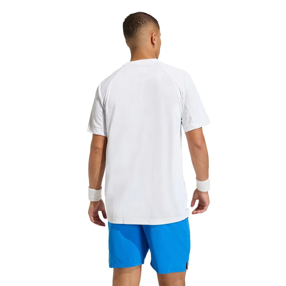 Camiseta Adidas Club Graphic Blanco para hombre — Libertad de movimiento y comodidad en pista - imagen 2