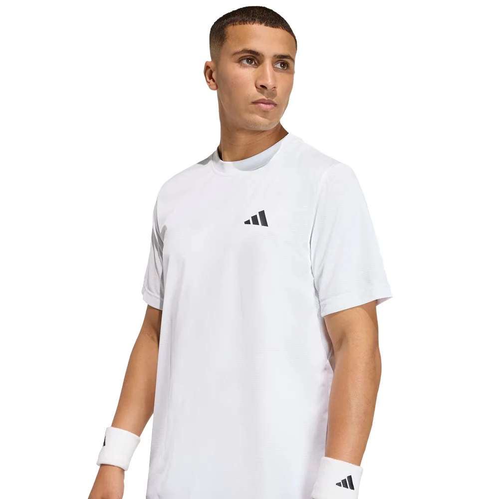 Camiseta Adidas Club Graphic Blanco para hombre — Libertad de movimiento y comodidad en pista - imagen 6