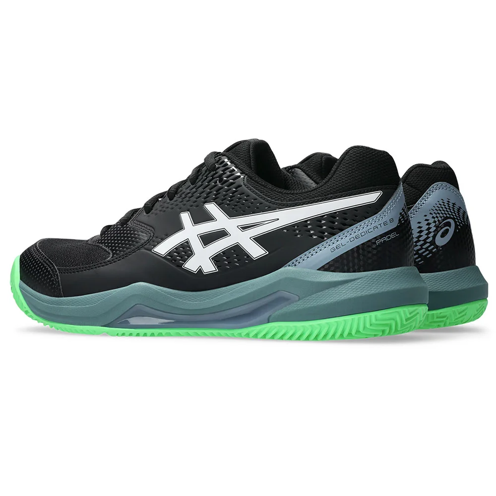 Asics Gel-Dedicate 8 Padel Hombre Negro Vital Green — amortiguación suave y fiabilidad durante el entrenamiento - imagen 7