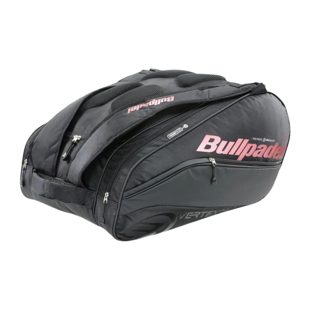 Bolsa deportiva Bullpadel Vertex Negro Rosa – gran capacidad y protección térmica para 4 palas - imagen 2