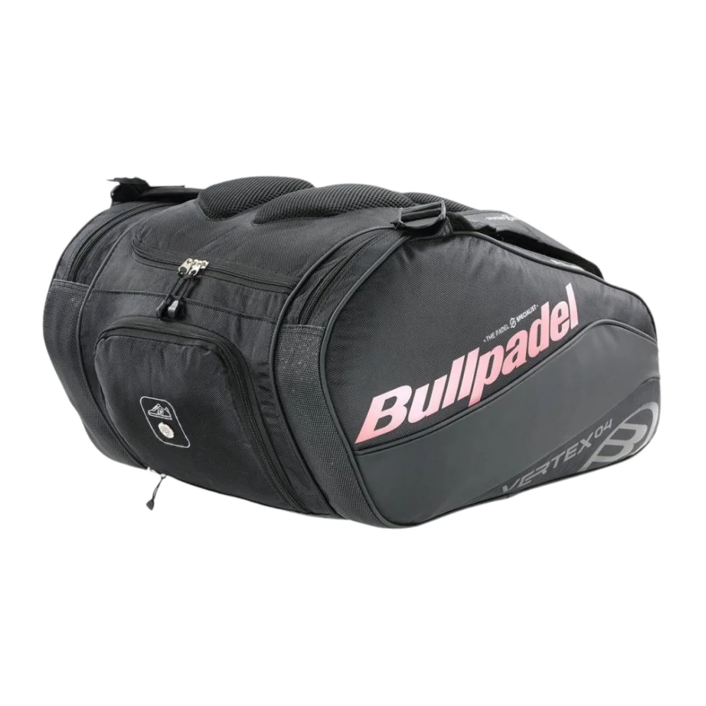 Bolsa deportiva Bullpadel Vertex Negro Rosa – gran capacidad y protección térmica para 4 palas - imagen 1