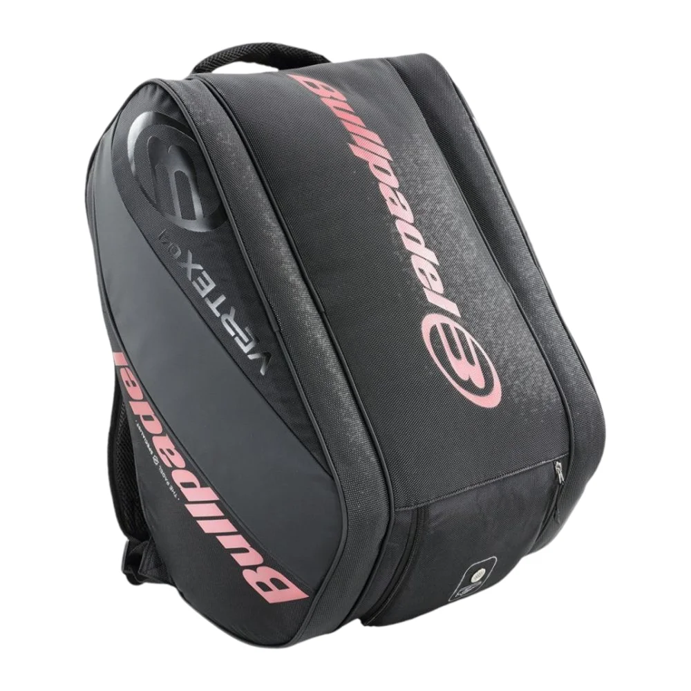 Bolsa deportiva Bullpadel Vertex Negro Rosa – gran capacidad y protección térmica para 4 palas - imagen 4