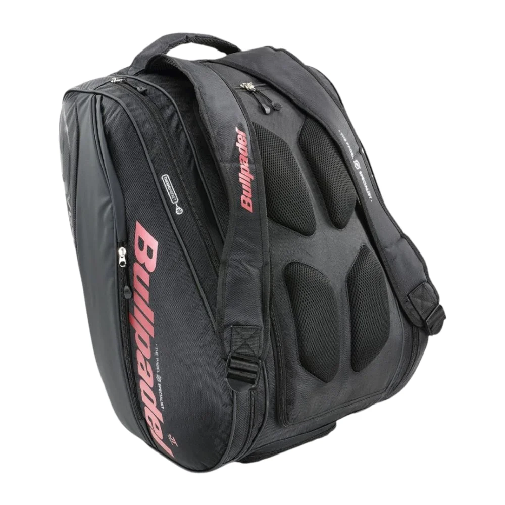 Bolsa deportiva Bullpadel Vertex Negro Rosa – gran capacidad y protección térmica para 4 palas - imagen 5