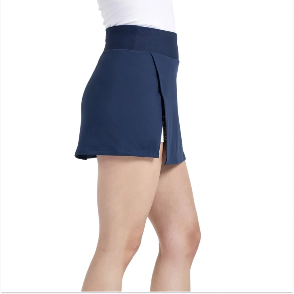 Bullpadel Parele Falda Azul Marino — falda de pádel con short interior Drynamic - imagen 3