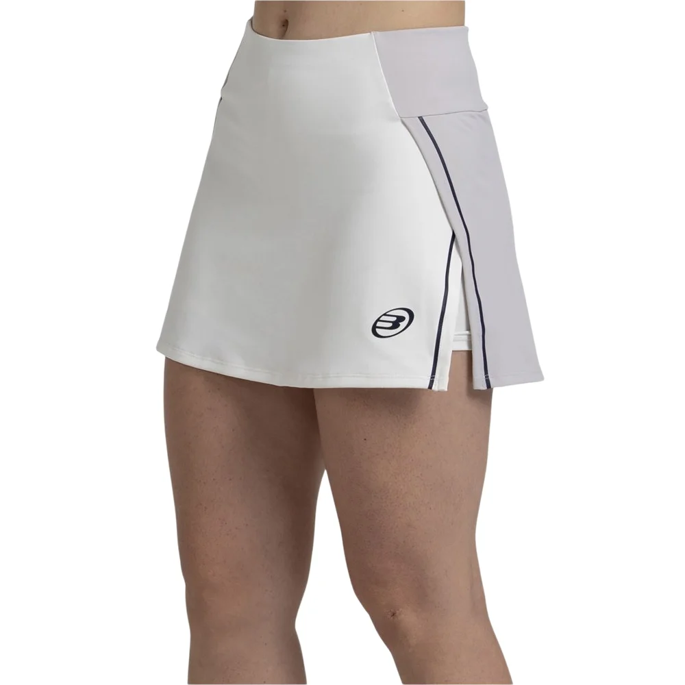 Bullpadel Pugue Falda Bone blanco – falda de pádel con short y Drynamic - imagen 2