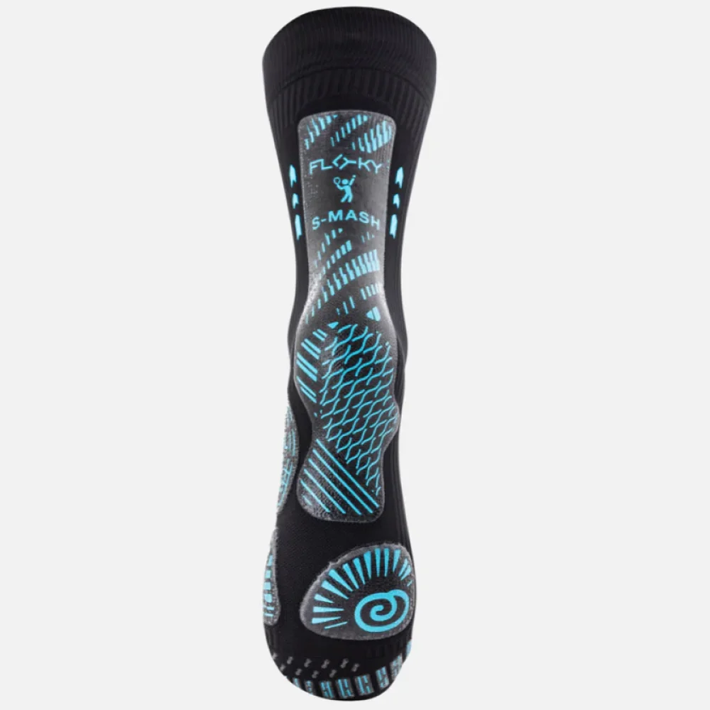 Floky S-Mash 3D Calcetines Negro Azul Claro — Calcetines deportivos unisex para pádel, tenis y pickleball - imagen 2