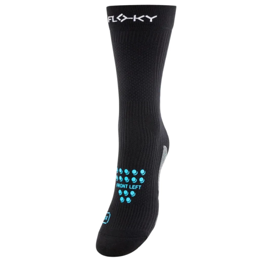 Floky S-Mash 3D Calcetines Negro Azul Claro — Calcetines deportivos unisex para pádel, tenis y pickleball - imagen 1