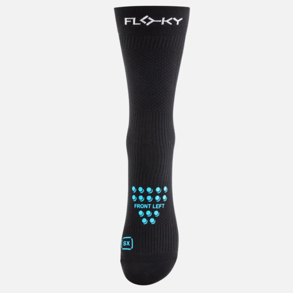 Floky S-Mash 3D Calcetines Negro Azul Claro — Calcetines deportivos unisex para pádel, tenis y pickleball - imagen 3