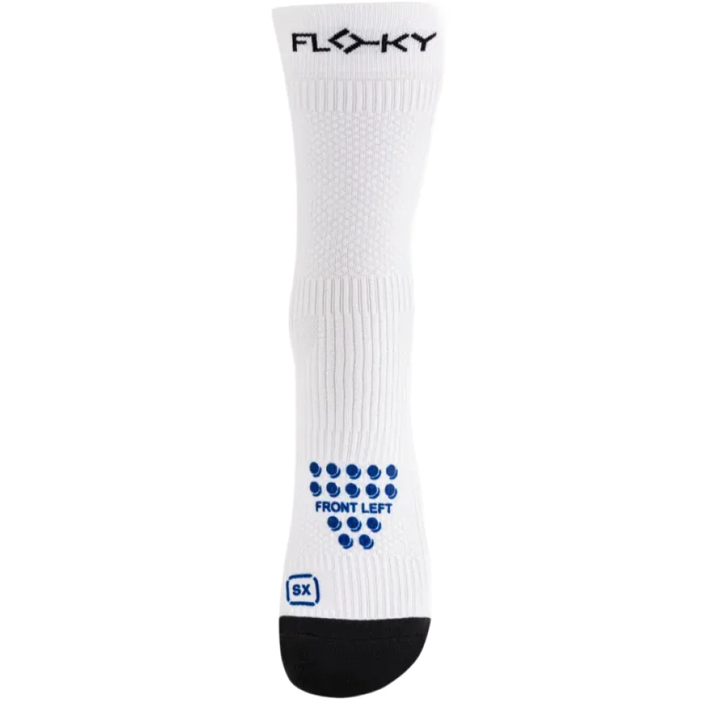 Floky S-Mash 3D Calcetines Blanco Azul — Calcetines deportivos unisex para pádel, tenis y pickleball - imagen 3