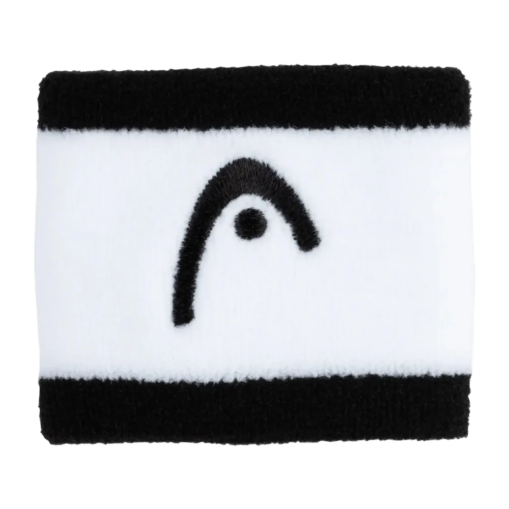Head Muñequera A rayas 2.5 Negro Blanco – Comodidad, estilo y alta absorción - imagen 1