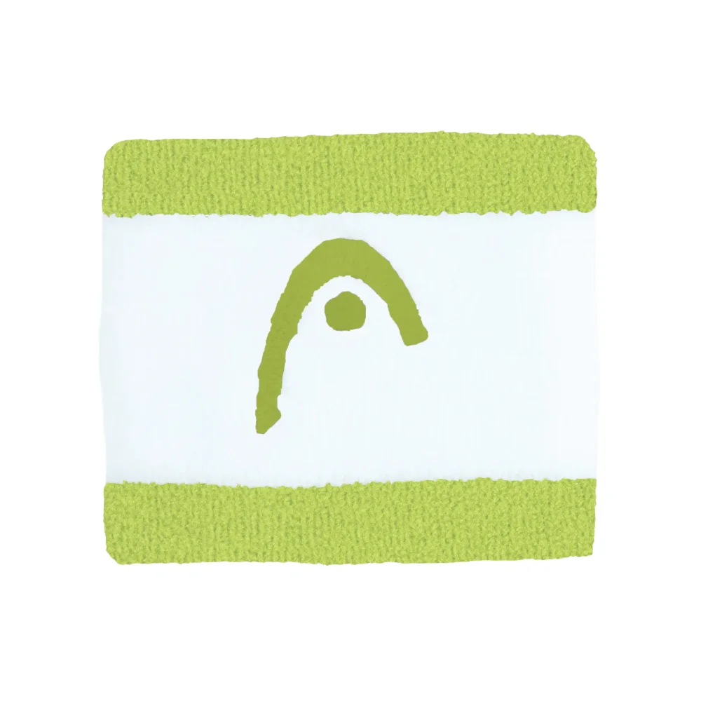 Head Muñequera A rayas 2.5 Verde lima Blanco – Comodidad, estilo y gran absorción - imagen 1