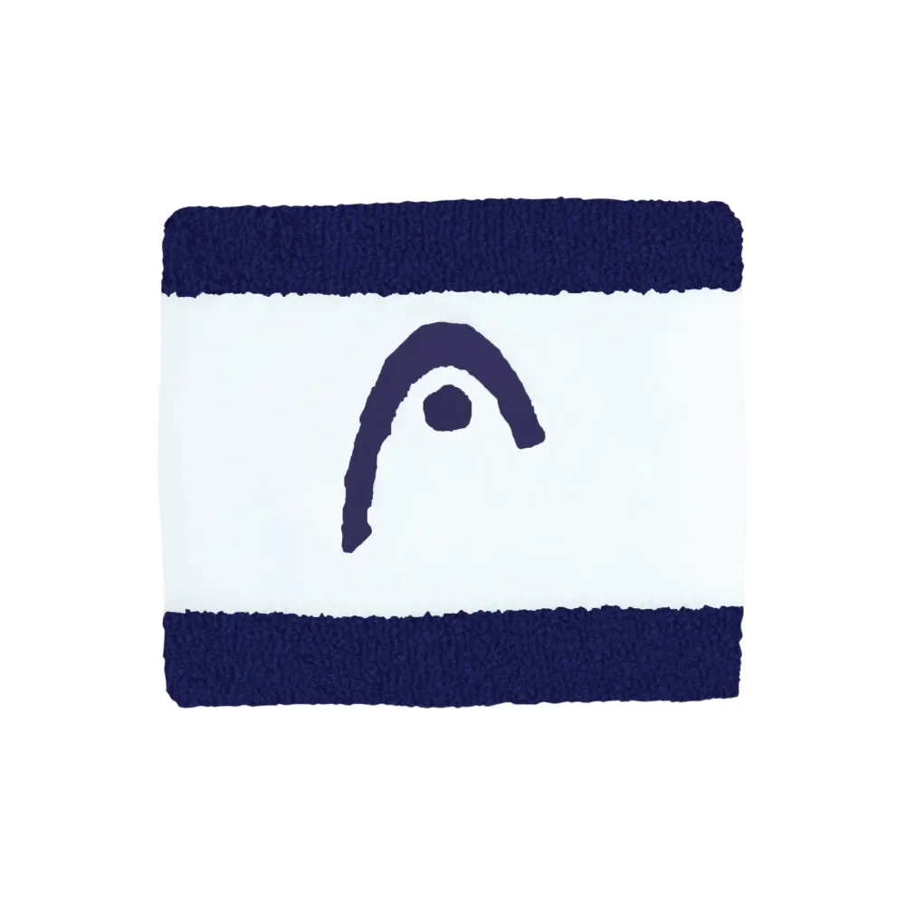 Head Muñequera A rayas 2.5 Azul marino Blanco – Comodidad, estilo y alta absorción - imagen 1