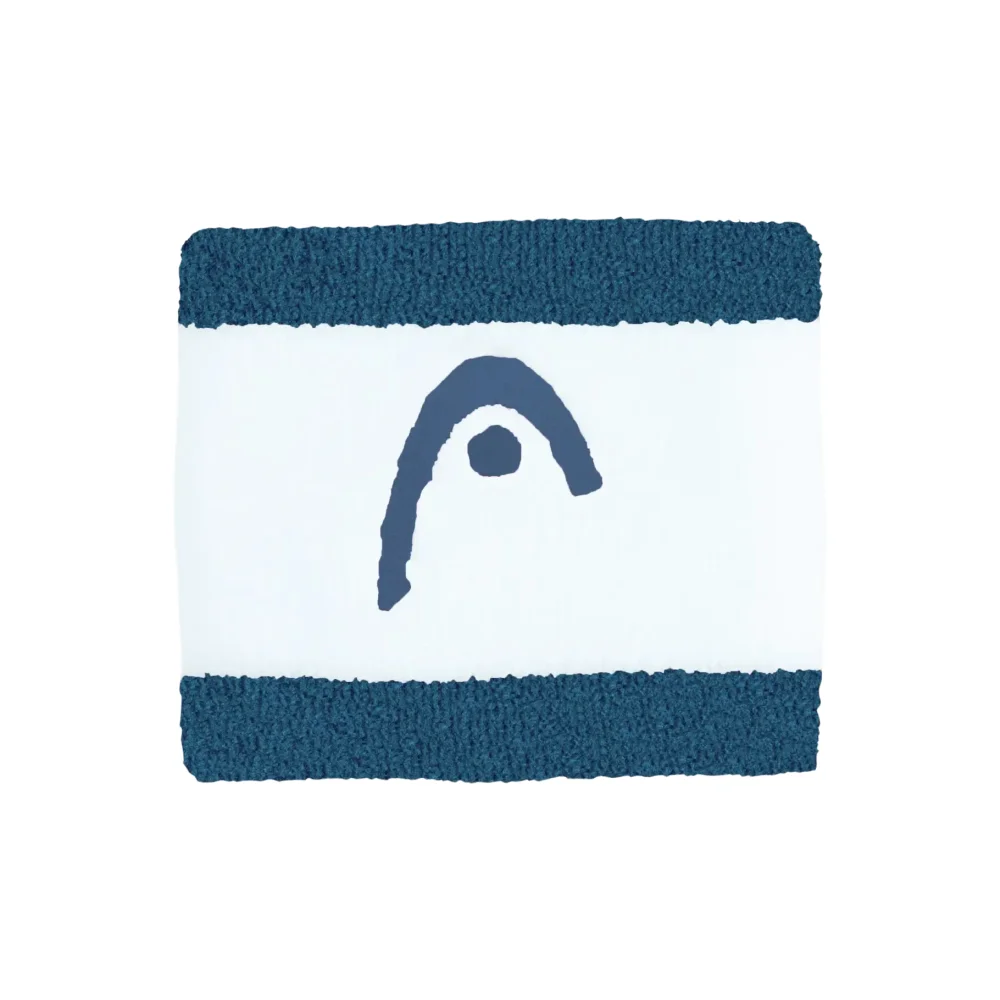 Head Muñequera A rayas 2.5 Verde azulado Blanco – Comodidad, estilo y alta absorción - imagen 1