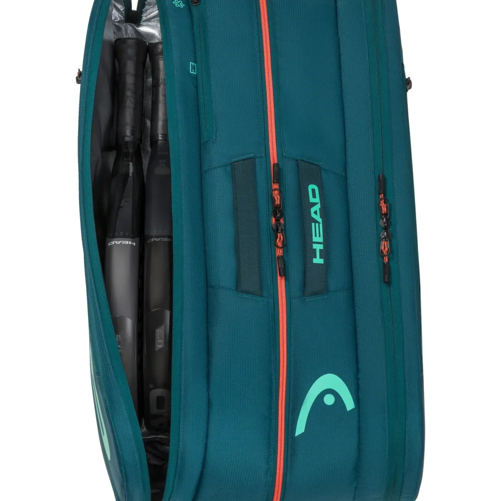 Head Tour Bolsa de Pádel L Verde Oscuro 2026 – Bolsa profesional de pádel para 7 raquetas con protección CCT+ - imagen 3