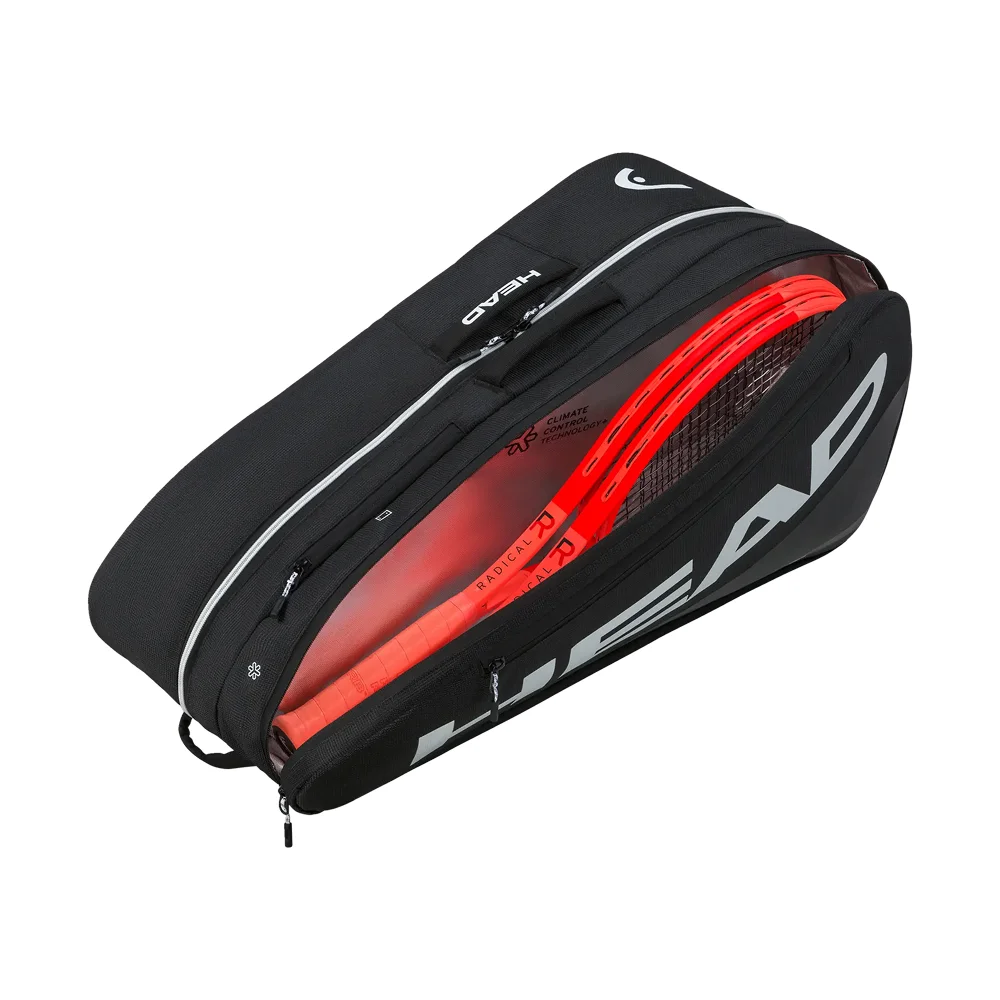 Head Tour Bolsa para Raquetas L Negro — Bolsa grande 2026 para 9 raquetas - imagen 6