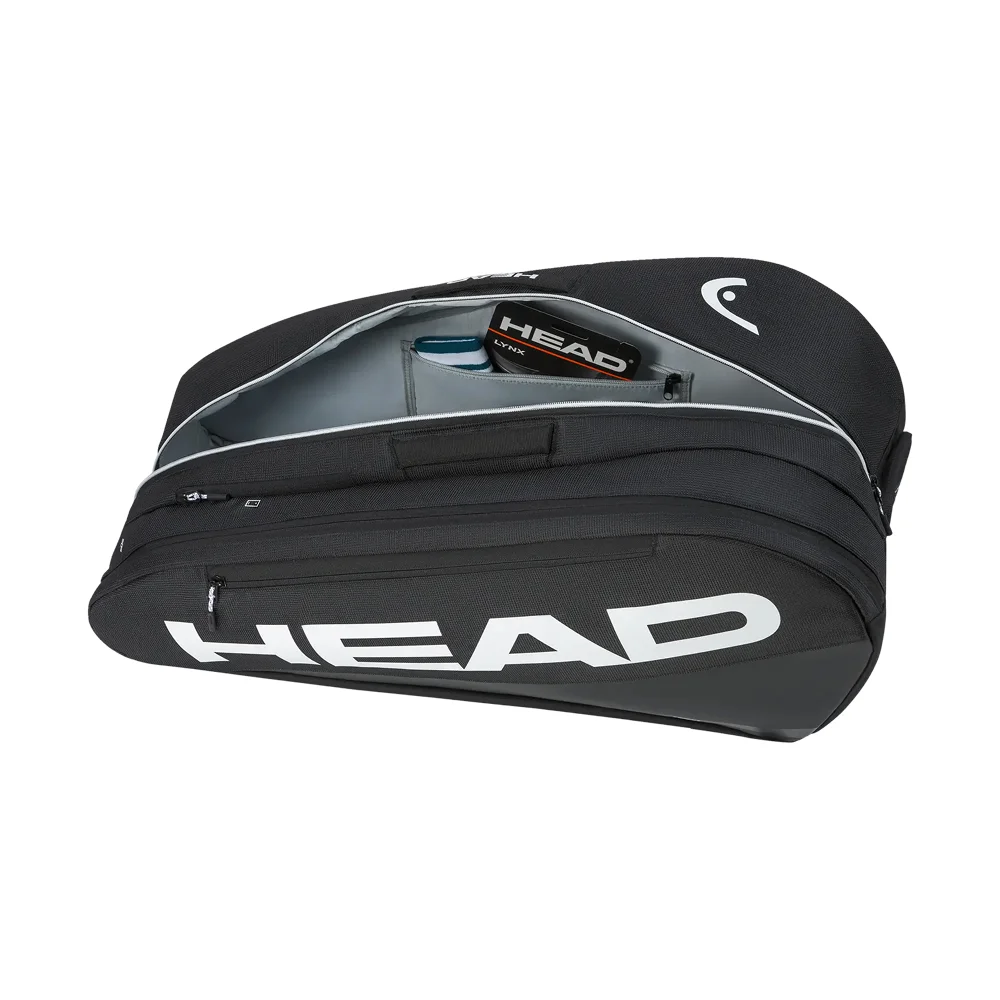 Head Tour Bolsa para Raquetas L Negro — Bolsa grande 2026 para 9 raquetas - imagen 5