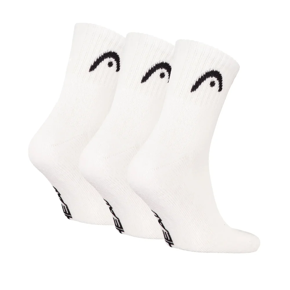 HEAD Calcetines Unisex Training Blanco x3 – Calcetines de entrenamiento de algodón cómodos - imagen 2