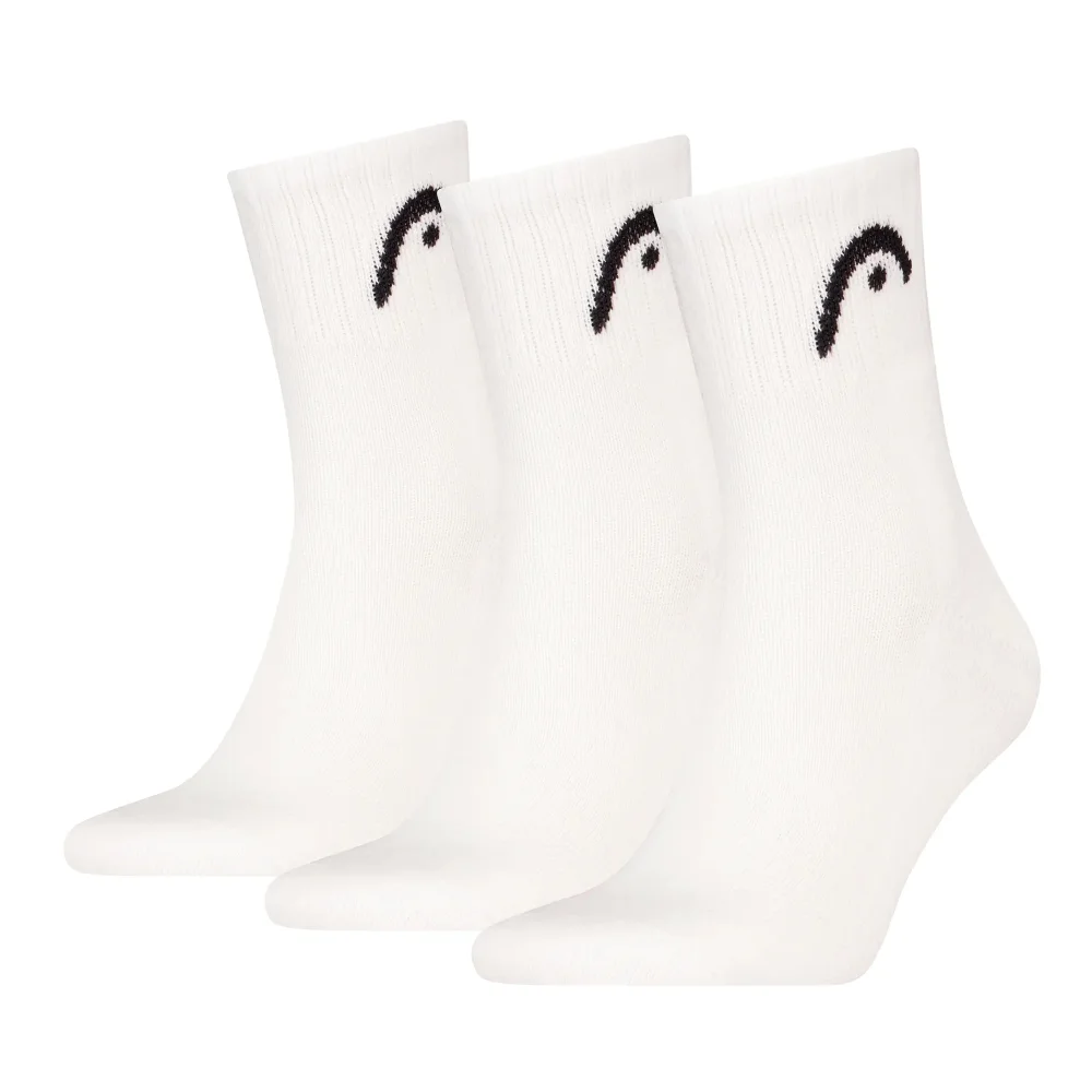 HEAD Calcetines Unisex Training Blanco x3 – Calcetines de entrenamiento de algodón cómodos - imagen 1