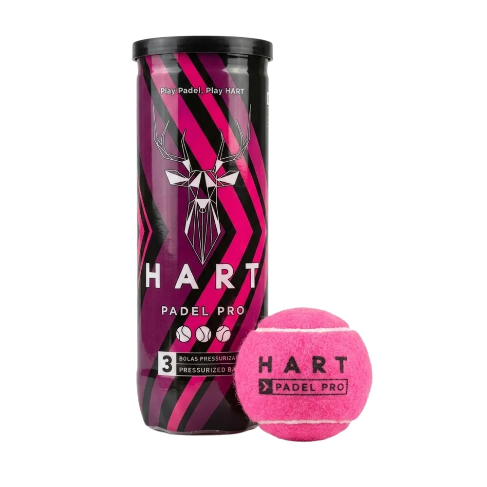 Hart Padel Pro Pelotas 3-Pack - Pelotas de pádel rosa neón de alta visibilidad - imagen 1