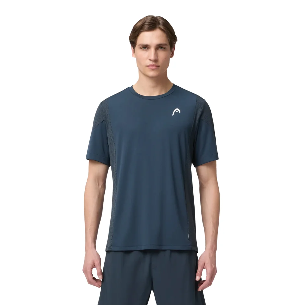 Head SLICE Camiseta Hombre Azul Marino – Camiseta deportiva interlock para hombre - imagen 1