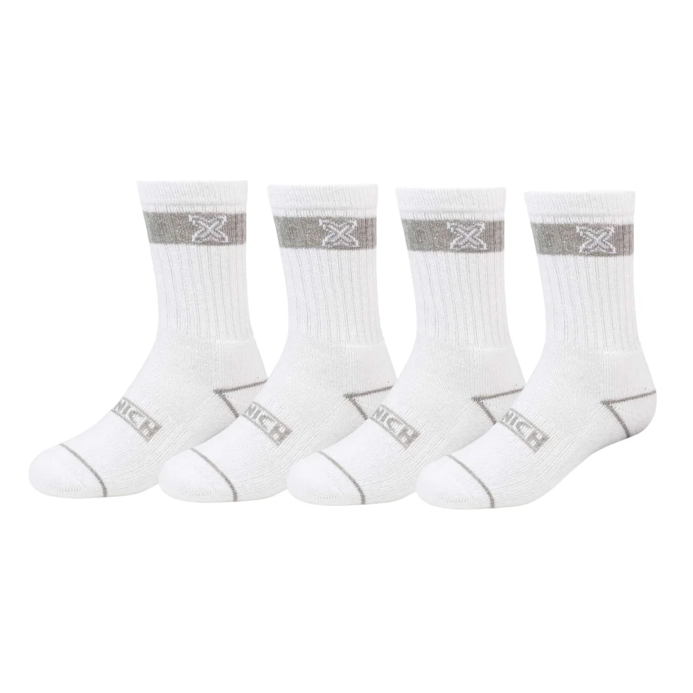 Munich Sport Calcetines Crew Blanco – Pack de 4 - imagen 1