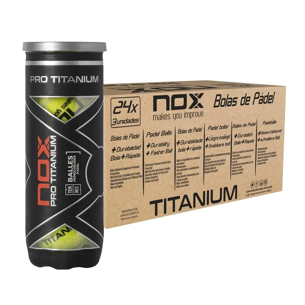 Nox Pro Titanium Caja de 24 botes x 3 pelotas — Presión Estabilizada - imagen 1