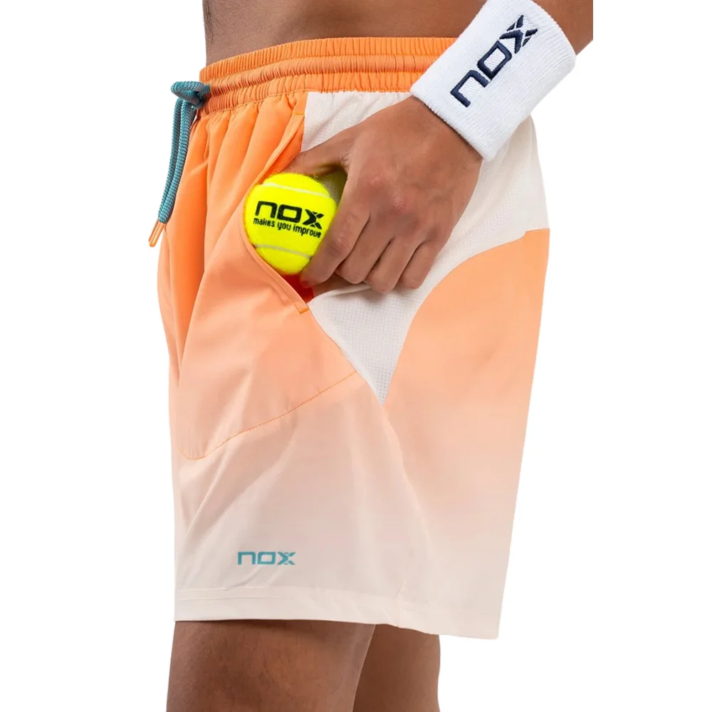 Nox Pro Pantalón corto de hombre Naranja degradado Mock – pantalón corto de pádel para hombre Balance Fresh - imagen 3