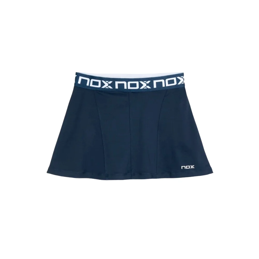 Falda de pádel Nox Team azul marino para mujer — Prenda profesional de alto rendimiento y alta densidad - imagen 1