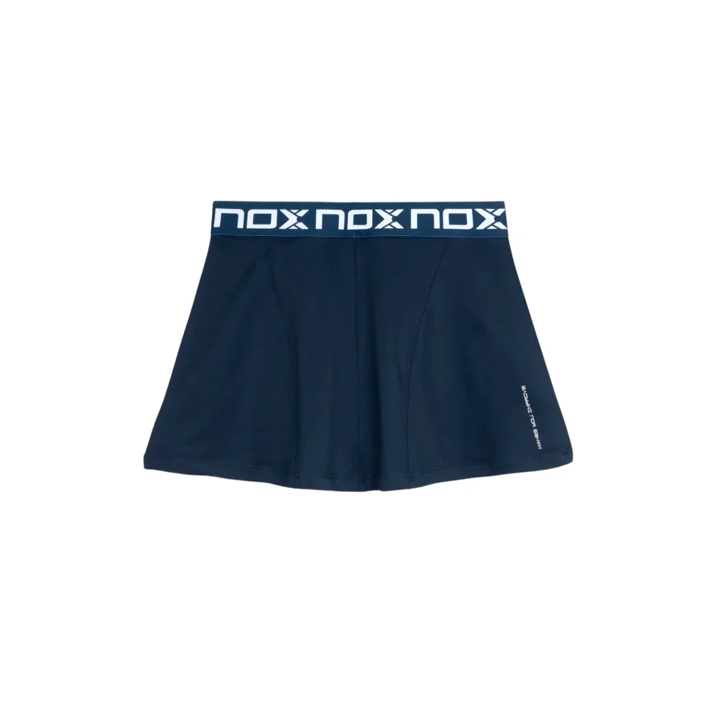 Falda de pádel Nox Team azul marino para mujer — Prenda profesional de alto rendimiento y alta densidad - imagen 2