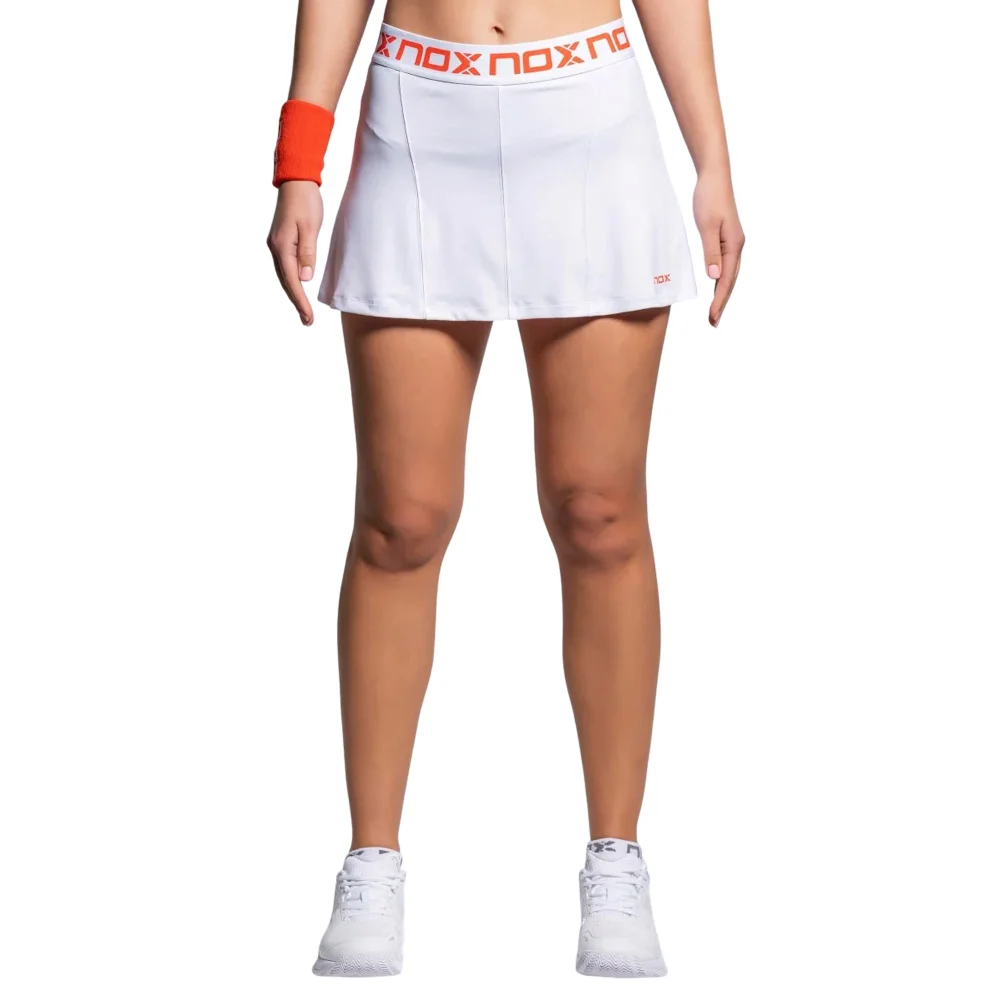 Falda de pádel Nox Team Blanco para mujer — Edición Élite de Rendimiento para Atletas - imagen 4