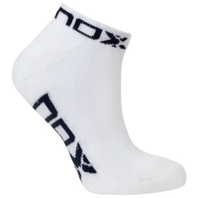 Nox Calcetines de tobillo Blanco Azul Logo Mujeres