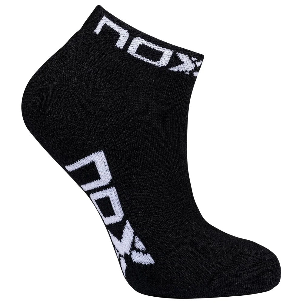 Nox Calcetines de tobillo Negro Blanco Logo Mujeres - Talla 35-39 – Calcetines deportivos para mujer para entrenamiento intensivo - imagen 1