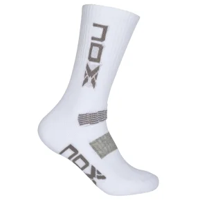 Calcetines Técnicos Nox Blanco Gris Logo Hombre 39-45