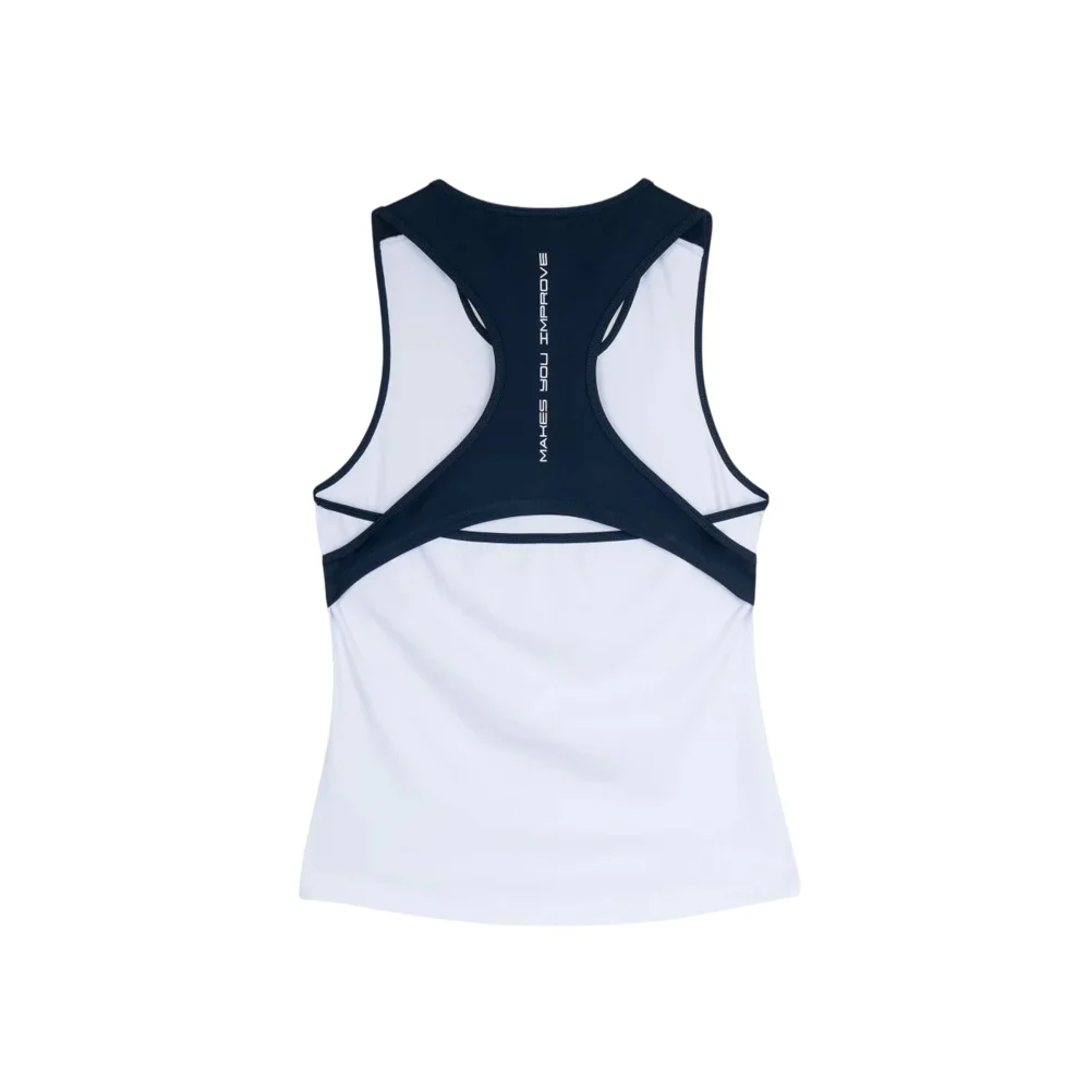 Nox Team mujer Tank Top en blanco azul marino - Camiseta profesional de competición de pádel - imagen 2