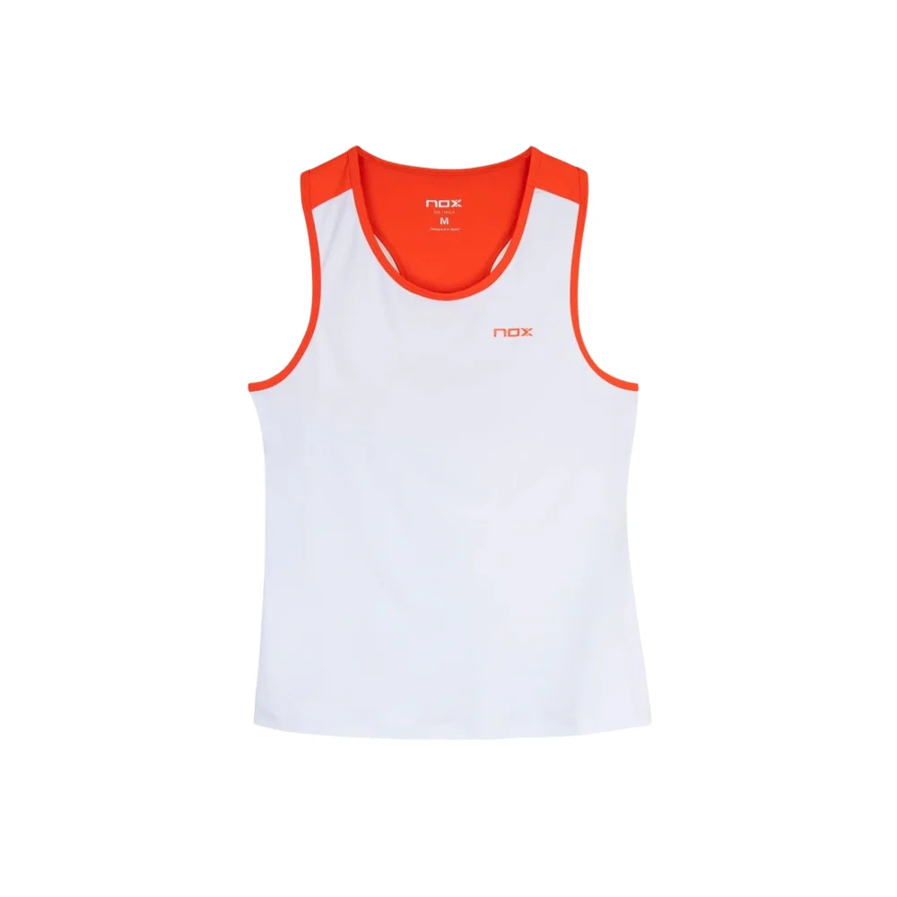 Nox Team Top de tirantes de mujer Blanco Rojo - Top de pádel de alto rendimiento - imagen 1