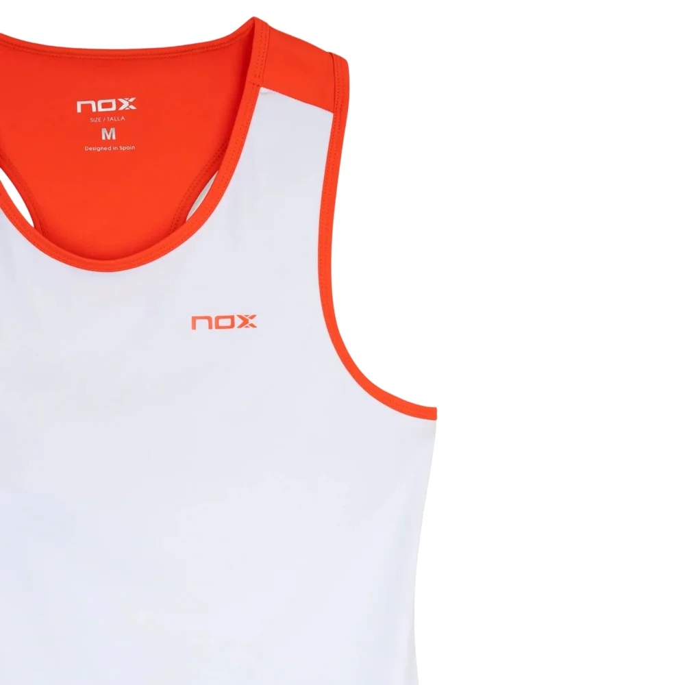 Nox Team Top de tirantes de mujer Blanco Rojo - Top de pádel de alto rendimiento - imagen 3