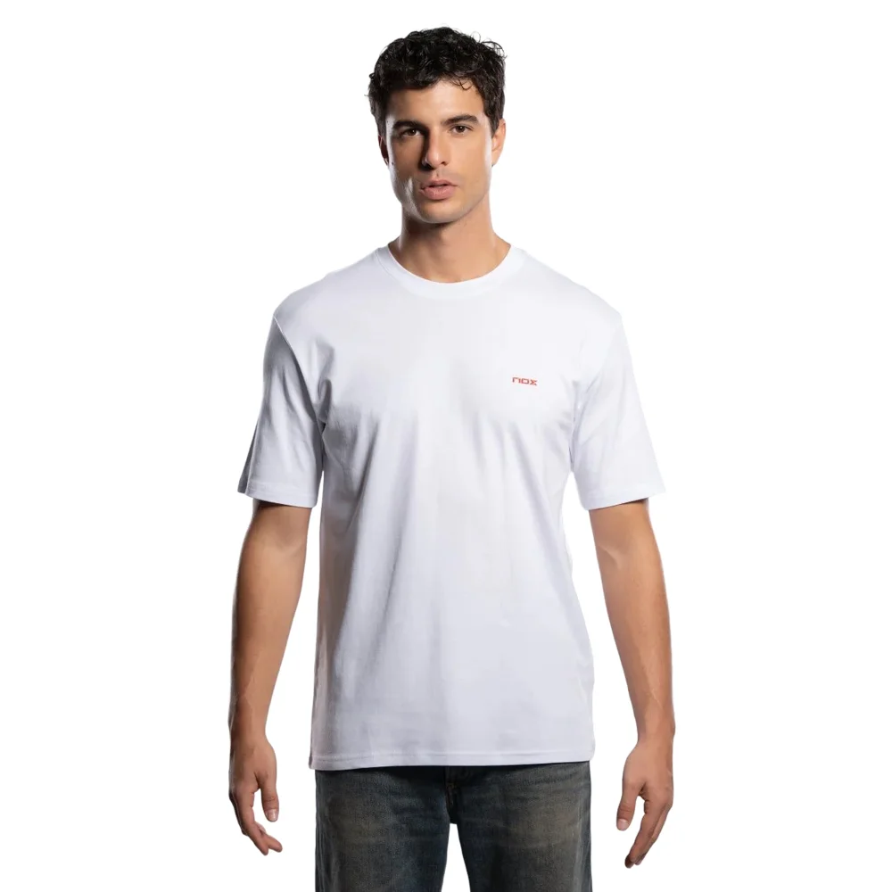 Camiseta blanca Nox CORP para hombre — Serie lifestyle de algodón clásico - imagen 4