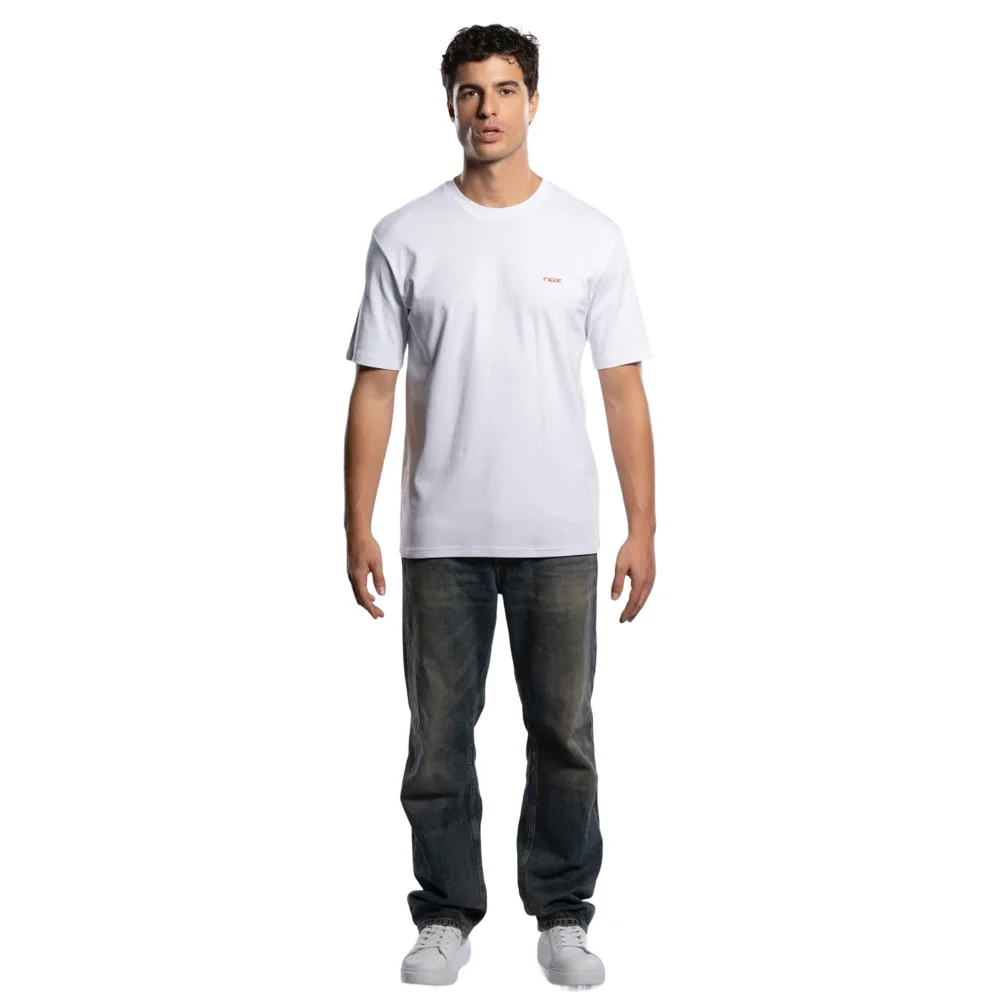 Camiseta blanca Nox CORP para hombre — Serie lifestyle de algodón clásico - imagen 6