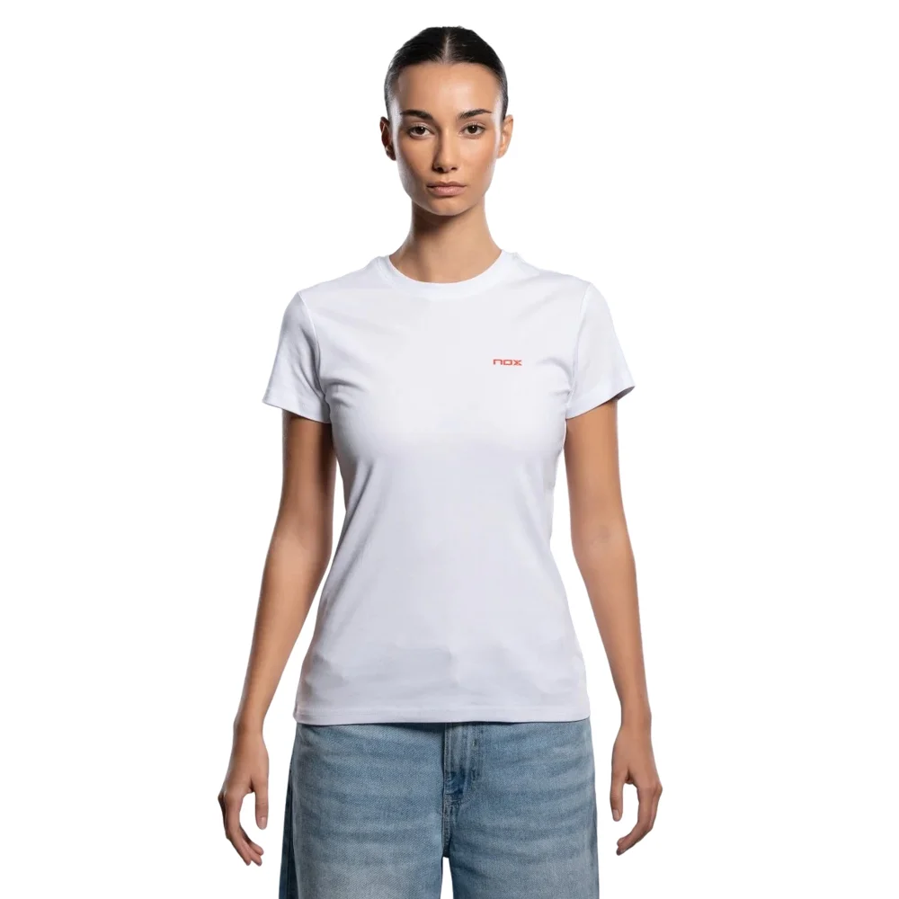 Camiseta blanca para mujer Nox CORP — Edición lifestyle premium de algodón - imagen 4